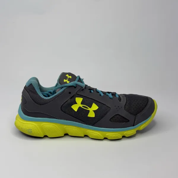 Under Armour Micro G Assert V Graphite / Island Blues / High-Vis Yellow – used, Premium condition – size EU 38 – photo 2