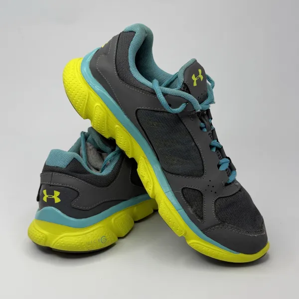 Under Armour Micro G Assert V Graphite / Island Blues / High-Vis Yellow – used, Premium condition – size EU 38 – photo 4