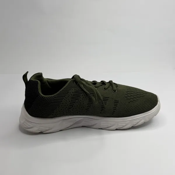 unbrand  Breathable Lightweight Mesh Knitted Olive Green / Army Green With A White Sole – used, Premium condition – size EU 41
