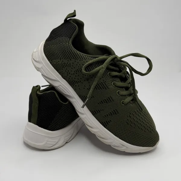 unbrand  Breathable Lightweight Mesh Knitted Olive Green / Army Green With A White Sole – used, Premium condition – size EU 41 – photo 4