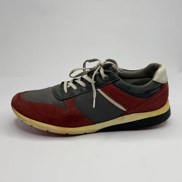 la martina Suede Retro Running Shoes Red / Dark Grey / Cream White – used, Excellent condition – size EU 45 – photo 2