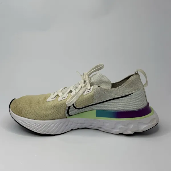 Nike React Infinity Run Flyknit White/Vapor Green – used, Premium+ condition – size EU 45
