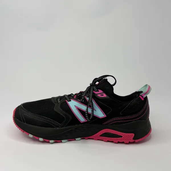 New Balance 410v7 trail Black With Blue And Pink Accents – used, Premium condition – size EU 41