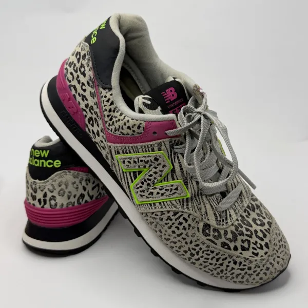 New Balance WL574ANA sneakers Black / Grey / Pink / Neon Lime – used, Excellent condition – size EU 40 – photo 3